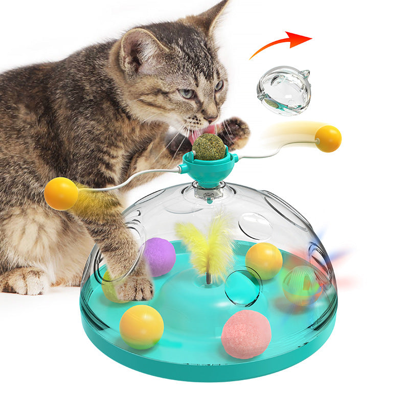 Interactive Cat Windmill Toy