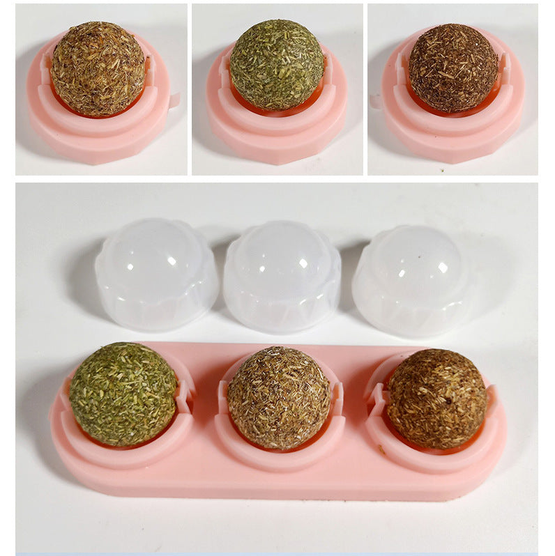 3pcs Rotating Catnip Lick Ball