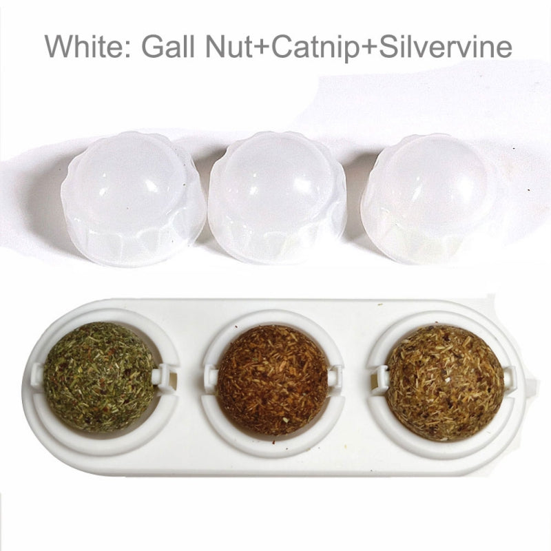 3pcs Rotating Catnip Lick Ball