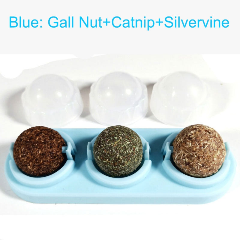 3pcs Rotating Catnip Lick Ball