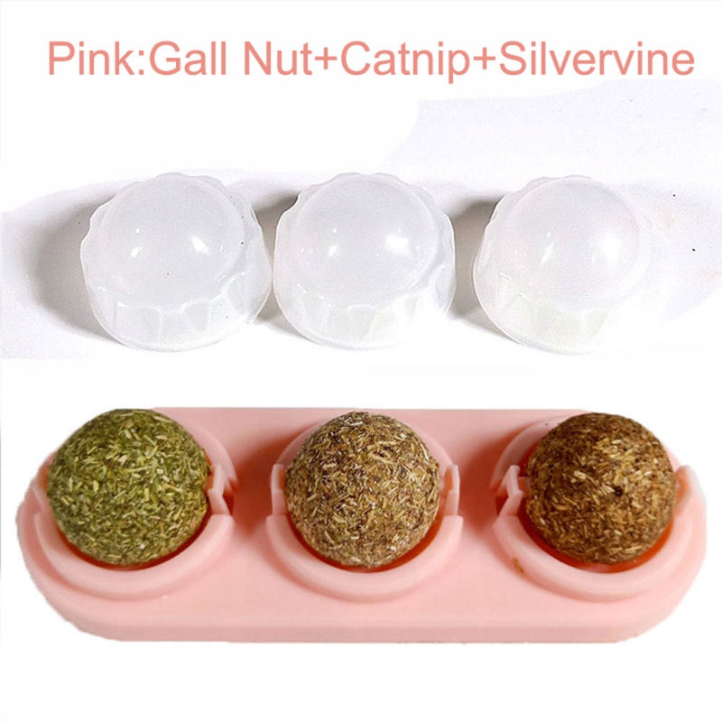 3pcs Rotating Catnip Lick Ball