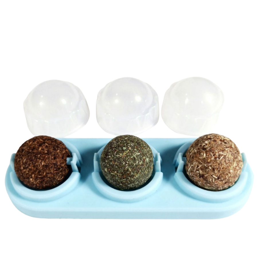3pcs Rotating Catnip Lick Ball