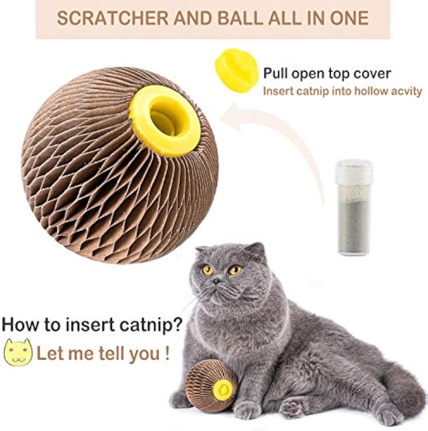 Catnip Refillable Toy Ball