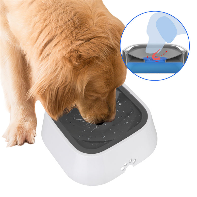 Anti-Overflow Slow Water Pet Feeder